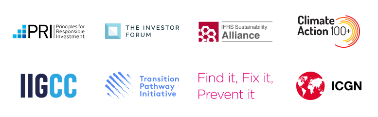 Logos of the stewardship organisations we are involved with